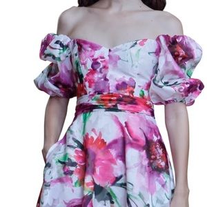 Theia Floral Dress 8